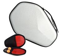 Bsbkoj Table Tennis Paddle Case, Hard Racket Box, Reusable Protective Organizer Holds 2 Paddles and 2 Balls, Durable Sports Gear for Men, Women, Indoor Games, Training, Activities