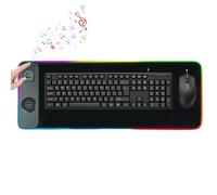 Bsbkoj Tappetino per mouse a LED, 15 W, RGB, magnetico, wireless, a ricarica rapida, 80 x 30 cm, impermeabile, antiscivolo, per giochi, PC, cellulare, laptop, scrivania, sala giochi, posto di lavoro