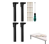 Bsbkoj Tavolo pieghevole Legs, 4 pezzi in metallo mobili Feet Set, 11.81inch/ 15.74 pollici Regolabile, supporto per tavolo, gomma Floor Protectors for Cabinet Divano Dresser Bed Cupboard Home Repair