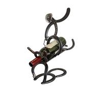 Bsbkoj Wine Bottle Holder, Display Rack, Non-slip Metal Stand Build with Small Tabletop Wine Shelf, Decorative Kitchen Accessory Industrial Style Holder for Home Decor Apartment & Bar