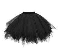 BSBUY Gonne da Donna Tutu, Dress Ballet Petticoat in Tulle a 3 Strati, Costume da Festa di Carnevale di Halloween Tutu per Adulti per Feste di Travestimento Balletto, 80s Sottogonna Tutu