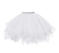 BSBUY Gonne da Donna Tutu, Dress Ballet Petticoat in Tulle a 3 Strati, Costume da Festa di Carnevale di Halloween Tutu per Adulti per Feste di Travestimento Balletto, 80s Sottogonna Tutu