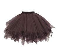 BSBUY Gonne da Donna Tutu, Dress Ballet Petticoat in Tulle a 3 Strati, Costume da Festa di Carnevale di Halloween Tutu per Adulti per Feste di Travestimento Balletto, 80s Sottogonna Tutu