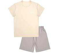 BSBUY Pigiama Corto Bambino, Comodo Estivo Cotone Pigiami Set Bambini, 2PZ Pigiama Corto per Ragazzi e Ragazze, Comodo Pigiama Cotone Ragazzo, Unisex Corto Pigiama Estivo per Bambini 3-12 Anni