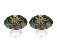 BSCKKDMN A Puff in Time Weed Marijuana Pomelli per mobili da cucina rotondi per cassetti e cassettiere, decorazione con viti, pomelli per cassetti per casa, ufficio, cucina