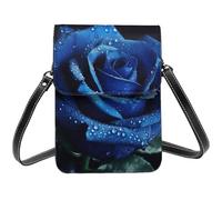 BSCKKDMN Blue Rose Piccole Borse A Tracolla Per Le Donne Del Telefono Cellulare Della Borsa Del Raccoglitore Del Cuoio