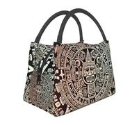 BSCKKDMN Borsa termica per il pranzo con calendario Maya End Of The World, per donne e uomini, grande scatola portapranzo a prova di perdite, riutilizzabile, borsa termica per il pranzo, per lavoro