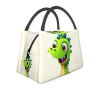 BSCKKDMN Borsa termica per il pranzo con simpatico dinosauro, per donne e uomini, grande scatola portapranzo a prova di perdite, riutilizzabile, per lavoro, picnic, viaggi