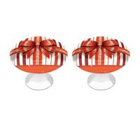 BSCKKDMN Buono regalo con nastro rosso pomelli per armadietti da cucina rotondi per cassetti e cassettiere, decorazione con viti, pomelli per cassetti per casa, ufficio, cucina