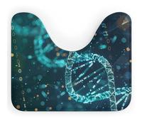 BSCKKDMN DNA - Tappeto da bagno a doppia elica, a forma di U, ultra morbido, super assorbente, in microfibra, antiscivolo