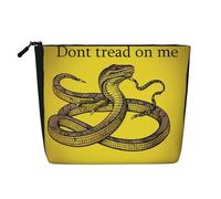 BSCKKDMN Dont Tread On Me - Trousse per trucchi da donna, impermeabile, in lino, leggera, con cerniera, organizer per pennelli da trucco