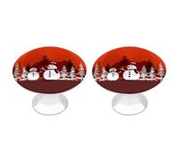BSCKKDMN Due pomelli rotondi per armadietti da cucina con pupazzi di neve felici, pomelli decorativi con viti, pomelli per cassetti per casa, ufficio, cucina