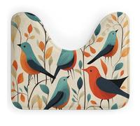 BSCKKDMN Flock of Birds - Tappeto da bagno a forma di U, ultra morbido, super assorbente, in microfibra, antiscivolo