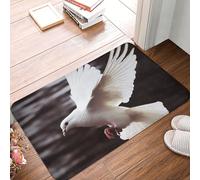 BSCKKDMN Flying Dove, tappetino per porta d'ingresso, per interni ed esterni, antiscivolo, assorbente, lavabile, in flanella, tappetino da bagno, antiscivolo, per cucina, portico, ufficio, 40 x 61 cm