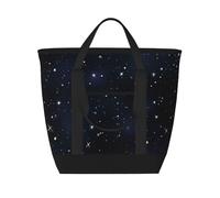 BSCKKDMN Grande borsa termica per il pranzo per donne e uomini, a prova di perdite, impermeabile, borsa termica riutilizzabile per viaggi, spiaggia, picnic, grappolo di stelle nel cielo notturno