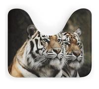 BSCKKDMN Majestic Tiger - Tappeto da bagno a forma di U, ultra morbido, super assorbente, in microfibra, antiscivolo