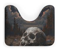 BSCKKDMN Night and Skull - Tappeto da bagno a forma di U, ultra morbido, super assorbente, in microfibra, antiscivolo