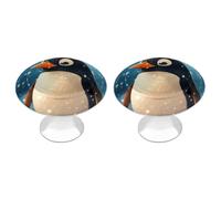BSCKKDMN Pomelli rotondi per armadietti da cucina a forma di pinguino nella neve, pomelli rotondi per cassettiera, decorazione con viti, pomelli per cassetti per casa, ufficio, cucina