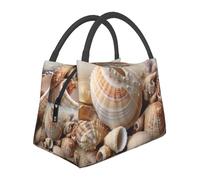 BSCKKDMN Seashells By The Seashore - Borsa termica per il pranzo, per donne e uomini, grande, a prova di perdite, riutilizzabile, borsa termica per il pranzo, per lavoro, picnic, viaggi