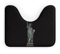 BSCKKDMN Tappeto da bagno a forma di U con Statua della Libertà, ultra morbido, super assorbente, tappetino da bagno antiscivolo in microfibra