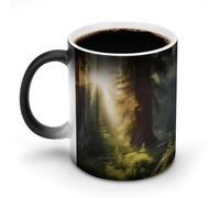 BSCKKDMN Tazza da caffè in ceramica da 325 ml, sensibile al calore, magica tazza da caffè che cambia colore, tazza da caffè mattutina luce solare nel deserto, tazza da tè per donne e uomini
