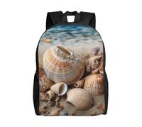 BSCKKDMN The Seashore, zaino da viaggio per computer portatile, unisex, impermeabile, leggero, grazioso zaino con conchiglie