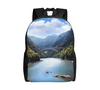 BSCKKDMN Zaino da viaggio per computer portatile, per donne e uomini, impermeabile, leggero, carino, bellissimo zaino casual con montagne