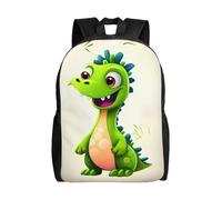 BSCKKDMN Zaino da viaggio per computer portatile, per donne e uomini, impermeabile, leggero, carino, con simpatico dinosauro, stile casual
