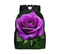 BSCKKDMN Zaino da viaggio per computer portatile, per donne e uomini, impermeabile, leggero, carino, viola, rosa, stile casual