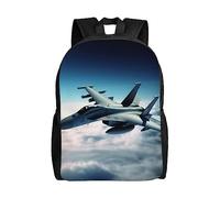 BSCKKDMN Zaino da viaggio per computer portatile, per donne e uomini, impermeabile, leggero, carino, zaino casual con aerei da combattimento