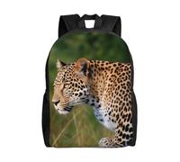 BSCKKDMN Zaino da viaggio per computer portatile per donne e uomini, impermeabile, leggero, grazioso zaino africano leopardato casual