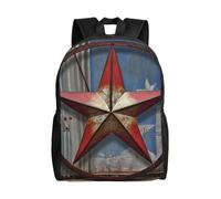 BSCKKDMN Zaino da viaggio per computer portatile, unisex, impermeabile, leggero, carino, American Wastern Texas Star, stile casual