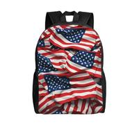 BSCKKDMN Zaino da viaggio per computer portatile, unisex, impermeabile, leggero, carino, con bandiera degli Stati Uniti, zaino casual