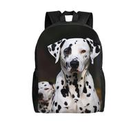 BSCKKDMN Zaino da viaggio per computer portatile, unisex, impermeabile, leggero, carino, con cane dalmata, stile casual