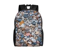 BSCKKDMN Zaino da viaggio per computer portatile, unisex, impermeabile, leggero, carino, con ciottoli colorati, stile casual