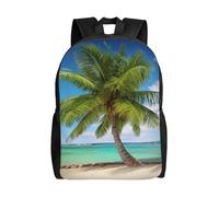 BSCKKDMN Zaino da viaggio per computer portatile, unisex, impermeabile, leggero, carino, con palme, stile casual
