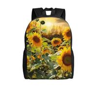 BSCKKDMN Zaino da viaggio per computer portatile, unisex, impermeabile, leggero, carino, girasoli, zaino casual