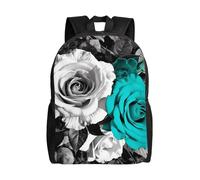 BSCKKDMN Zaino da viaggio per computer portatile, unisex, impermeabile, leggero, carino, nero, bianco, foglia di tè, grigio, rosa, stile casual
