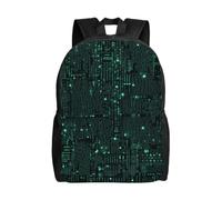 BSCKKDMN Zaino da viaggio per computer portatile, unisex, impermeabile, leggero, carino, stile hacker casual