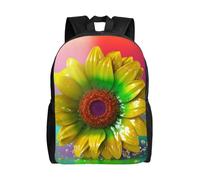 BSCKKDMN Zaino da viaggio per computer portatile, unisex, impermeabile, leggero, carino zaino 3D colorato girasole casual