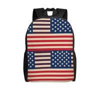 BSCKKDMN Zaino da viaggio per computer portatile, unisex, impermeabile, leggero, carino zaino con bandiere americane, zaino casual