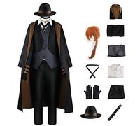 BSD - Costume per cosplay di Dazai Osamu, Nakahara Chuuya/Yosano Akiko, set completo per cosplay di Nakajima Atsushi, con pantaloni o gonna, con parrucca, per Halloween, per donne e uomini