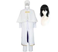 BSD Fyodor·D Costume Cosplay Fyodor Mikhailovich Dostoevsky Cosplay Outfit, mantello bianco nero uniforme giacca pantaloni set anime cosplay outfit Halloween Natale carnevale festa giochi di ruolo