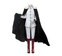 BSD Fyodor·D Costume Cosplay Fyodor Mikhailovich Dostoevsky Cosplay Outfit, mantello bianco nero uniforme giacca pantaloni set anime cosplay outfit Halloween Natale carnevale festa giochi di ruolo