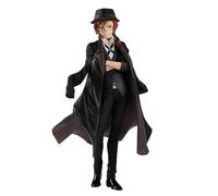 BSD Nakahara Chuuuya Figura Anime Dazai Osamu Figure Modello Nakajima Atsushi Action Figure Statua, Dazai Osamu Sculpture Suit Uniform Standing Position Decoration Collection Regalo 18cm