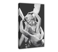 BSDFDFAA Stampa su tela, motivo: Cupido che si bacia, Eros Amor, poster decorativo da parete per soggiorno, camera da letto, 50 x 75 cm