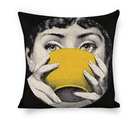 BSDHGF Lina Cavalieri Federa per cuscino decorativa in lino artificiale, quadrata, con occhio personalizzato, include solo federa (Stile 4)