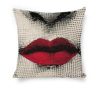 BSDHGF Lina Cavalieri Federa per cuscino decorativa in lino artificiale, quadrata, con occhio personalizzato, include solo federa (Stile-1)