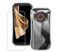 Bsdurable Custodia 2 in 1 per Doogee S Punk, con pellicola protettiva per lo schermo, trasparente, sottile e morbido silicone TPU, protezione per cellulare, cover trasparente