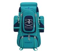 Bseash, zaino da 70 l (65+5) per escursionismo/campeggio, impermeabile, con copertura antipioggia, ideale per sport all'aperto, viaggi e arrampicata (Blu Verde)